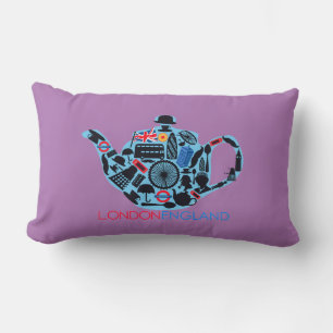 London Tea  Lumbar Pillow