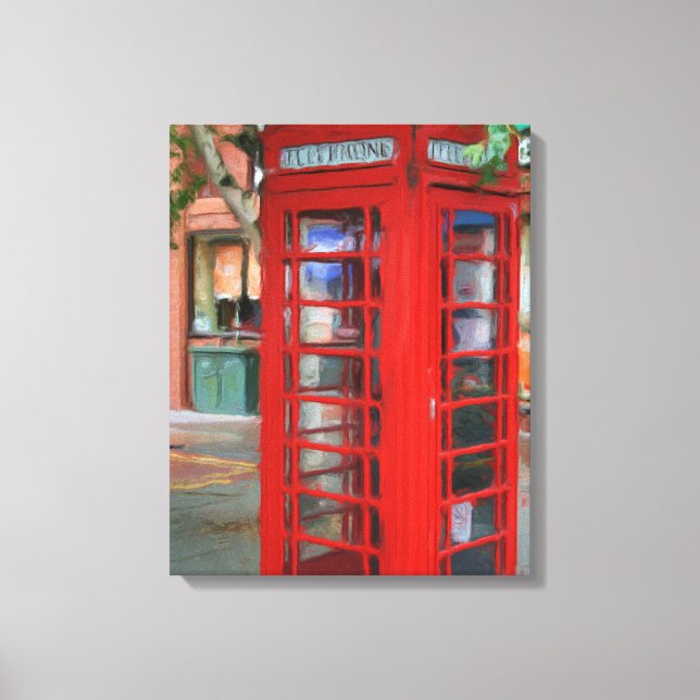 London Telephone Booth Canvas Print (Front)
