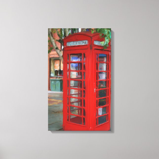 London Telephone Booth Canvas Print (Front)