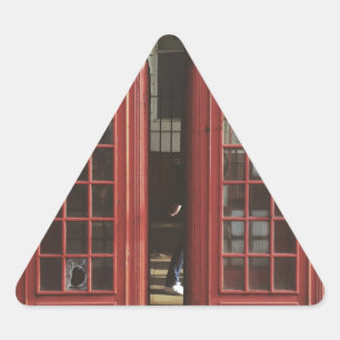 London Telephone Box Triangle Sticker