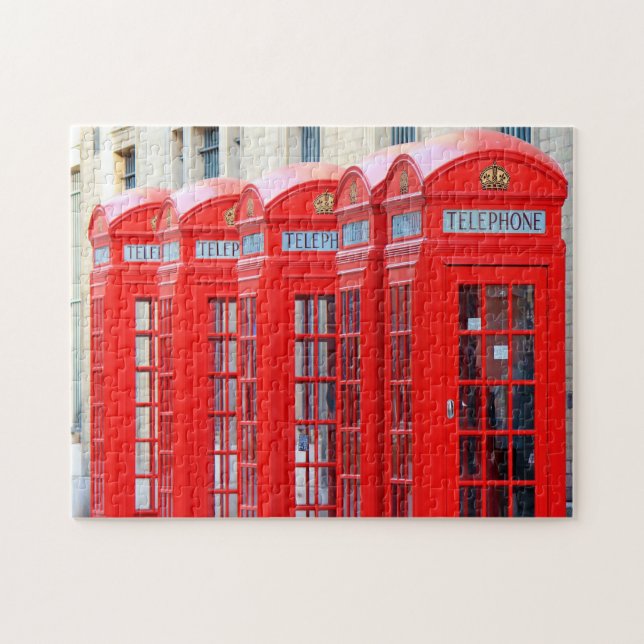 London Telephone Box's. Jigsaw Puzzle (Horizontal)
