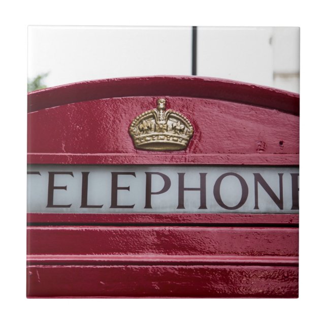 London Telephone Phone Booth Red Tile (Front)
