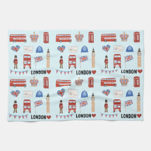 London Theme Kitchen Tea Towel