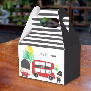 London Theme Red Double-decker Bus Kids Party Favor Box