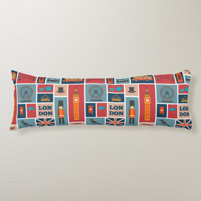London Themed Body Pillow (Front)