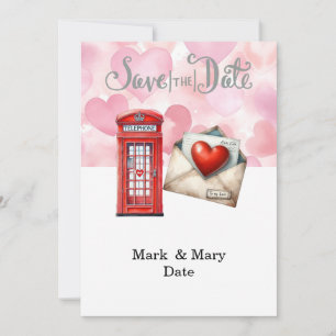 London themed Love Letter for Lover  Invitation