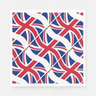 London Themed Party Union Jack Paper Napkins