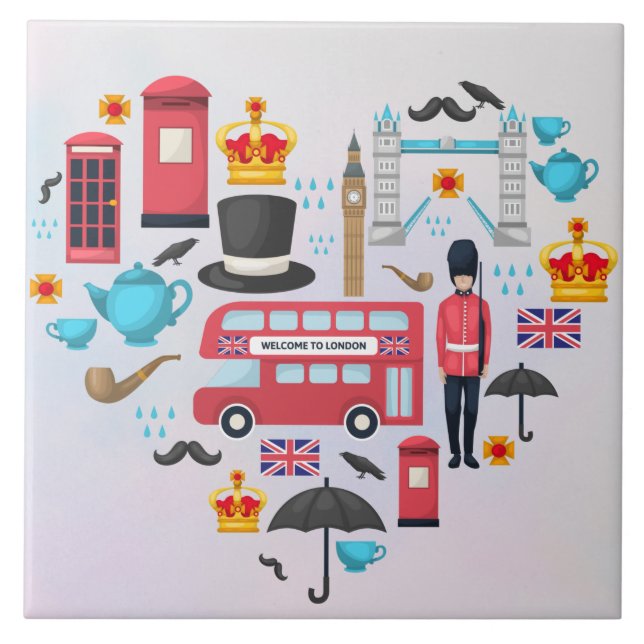 London Themed  Tile (Front)