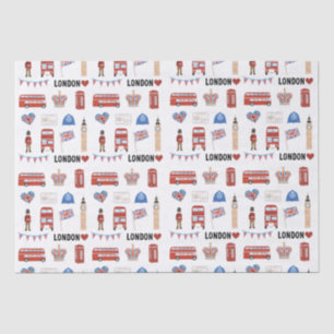 London Themed Tissue Paper   London Themed Gift 
