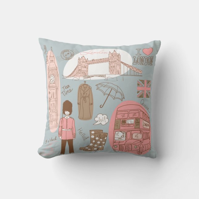 london throw pillow (Front)