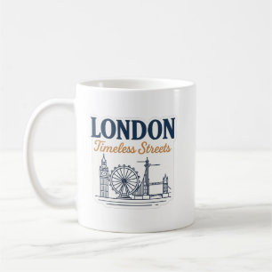 London Timeless Streets – Big Ben & Tower Bridge Coffee Mug