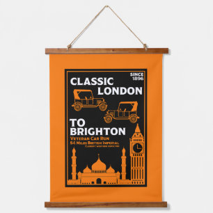 London To Brighton Veteran Car Run Hanging Tapestry