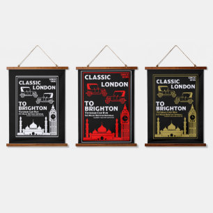 London To Brighton Veteran Car Run Hanging Tapestry