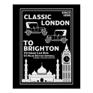 London To Brighton Veteran Car Run Poster