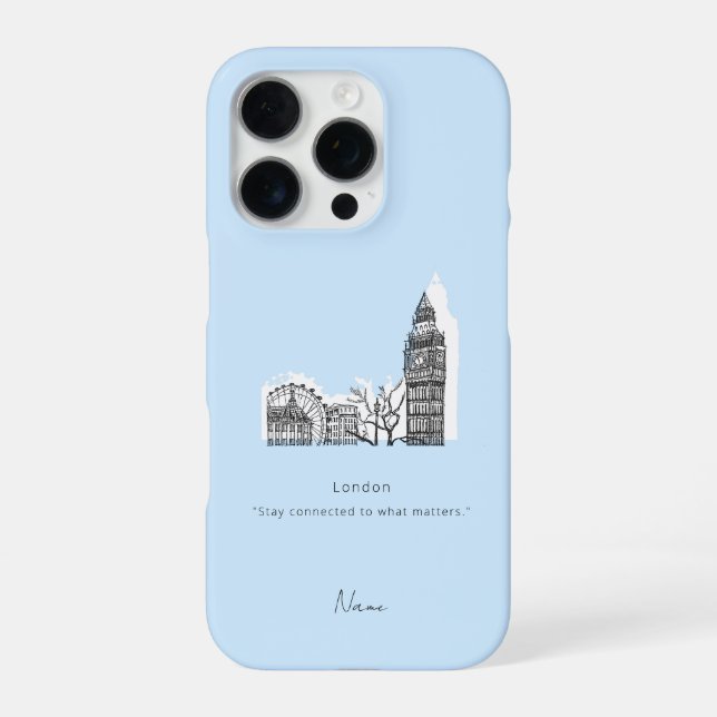 London Tone Sketch iphone case  (Back)