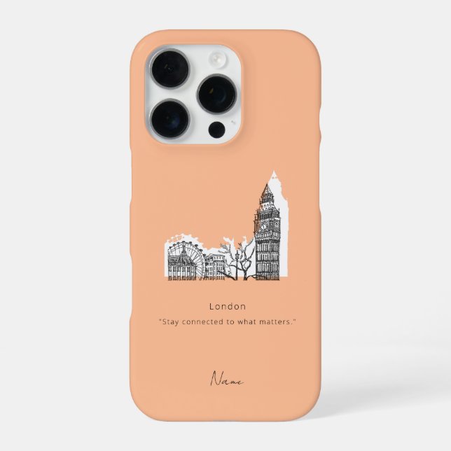 London Tone Sketch iphone case  (Back)