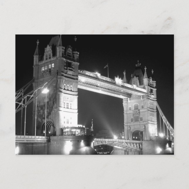 London Tower Bridge at Night Postcard (Front)