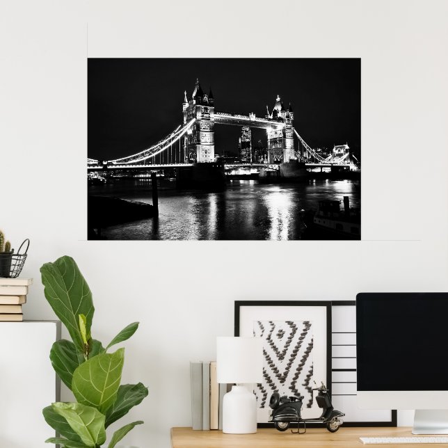 London, Tower Bridge at Night Poster (Home Office)