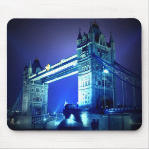 London Tower Bridge & Blue Night Mouse Pad