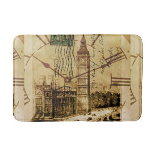 London Tower bridge clocktower big ben Bath Mat