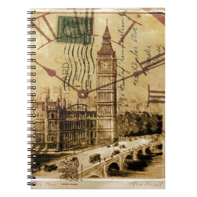 London Tower bridge clocktower big ben Notebook (Front)