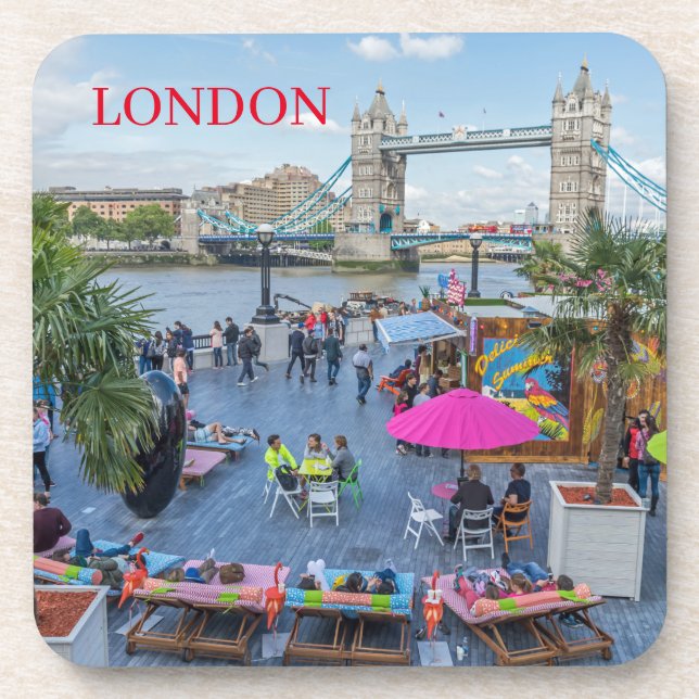 London Tower Bridge in the summer coasters (Front)