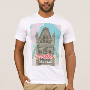 London Tower Bridge Travel poster T-Shirt