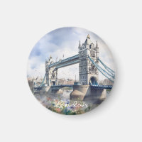  London Tower Bridge Travel Watercolor