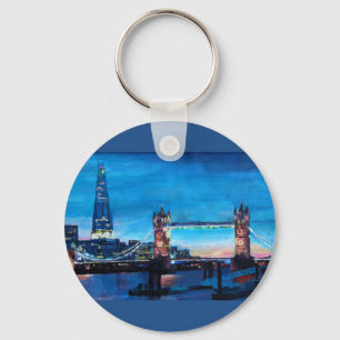 London Tower Bridge with The Shard Keychain