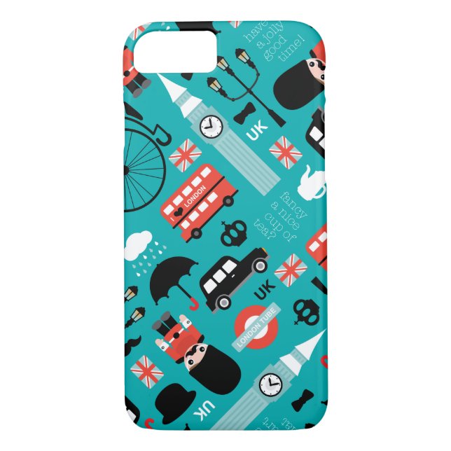 London travel icon retro illustration Case-Mate iPhone case (Back)
