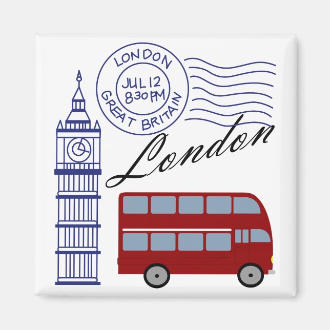 London Travel Magnet (Front)