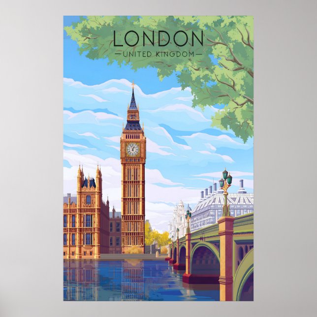 London Travel Poster Big Ben (Front)