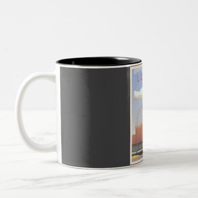 London Travel  Two-Tone Coffee Mug (Left)