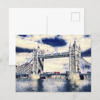 London Travel Vacation Watercolor Art
