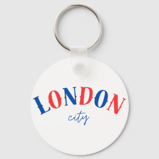 London Typography Sign 1 Keychain
