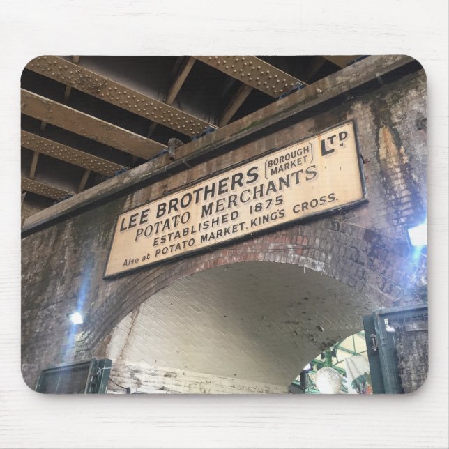 London UK Borough Market Potato Merchant Photo Mouse Pad (Front)