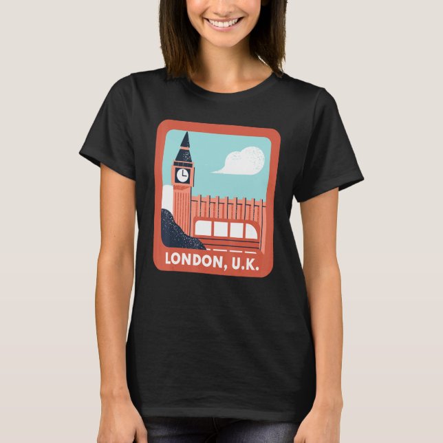 London Uk England Big Ben Classic World Travel Eur T-Shirt (Front)
