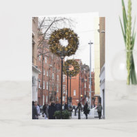 London UK Photography Christmas Shoppers Wreaths
