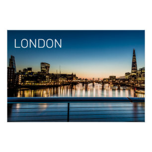 London Uk Skyline United Kingdom England Souvenir Poster