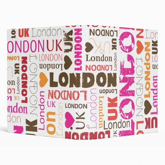 London UK typography photo album binder (Background)