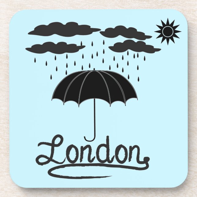 London | Under An Umbrella Coaster (Front)