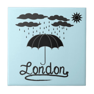 London   Under An Umbrella Tile