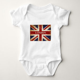 London - Union Jack - I Love London Baby Bodysuit