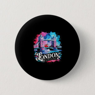 London United Kingdom Travel Vacation I Love Londo 2 Inch Round Button