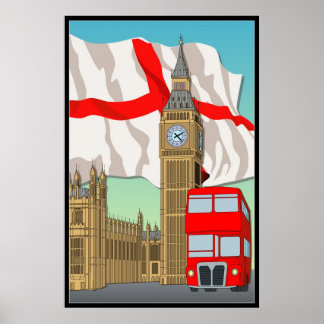 London Vecter Art Wall Poster/Framed Print