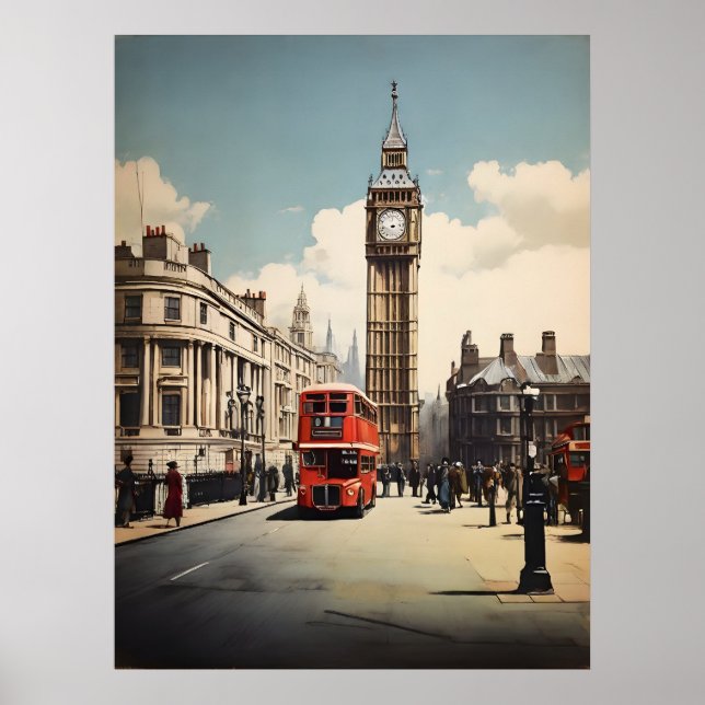 London vintage poster (Front)