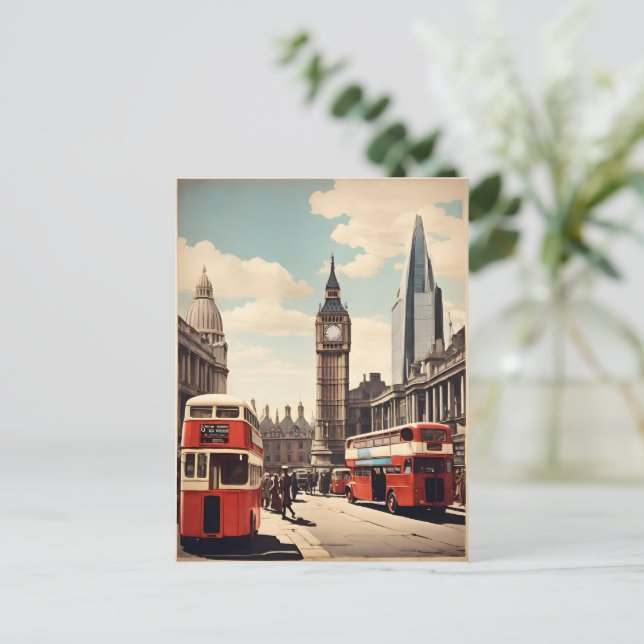London vintage poster postcard (Standing Front)