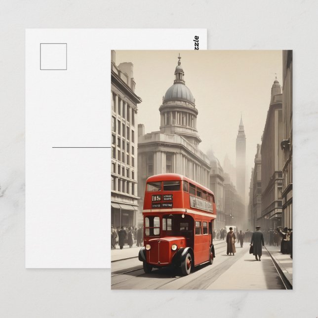 London vintage poster postcard (Front/Back)