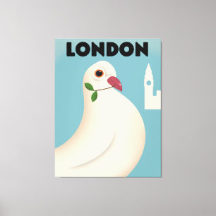 London Vintage style travel poster. Canvas Print