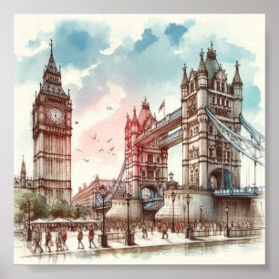 London Wall Art Poster
